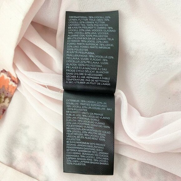 BROCK COLLECTION X H&M WHITE BURGUNDY FLORAL BUSTIER MINI DRESS - S - Picture 10 of 10